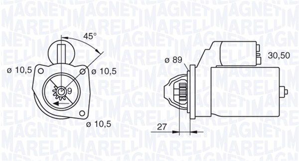 MAGNETI MARELLI Стартер 063216733010